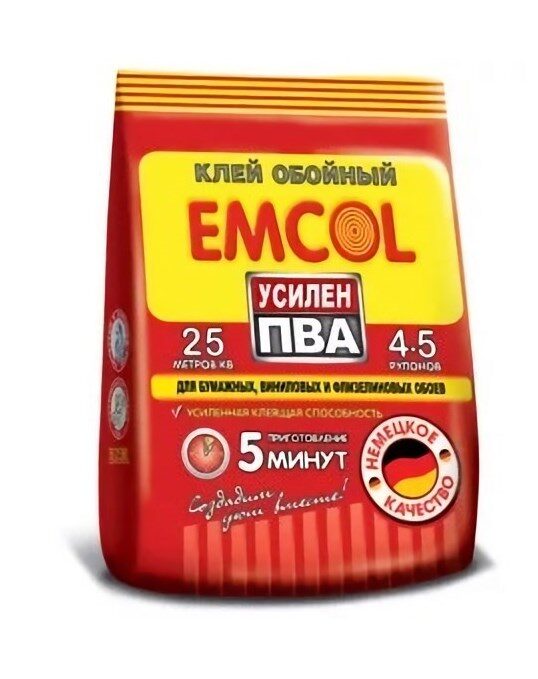 Клей обойный "Emсol универсальный" пакет 180г.